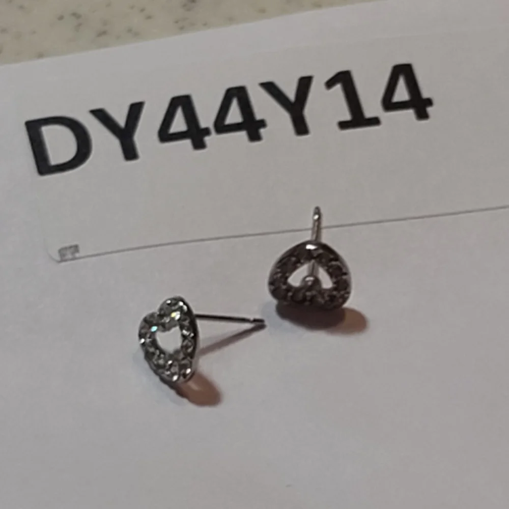 Unique Vintage Silver Heart Earrings